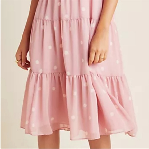 Gal Meets Glam Collection Finley pink & olive green polka dot ruffle dress - Picture 11 of 15